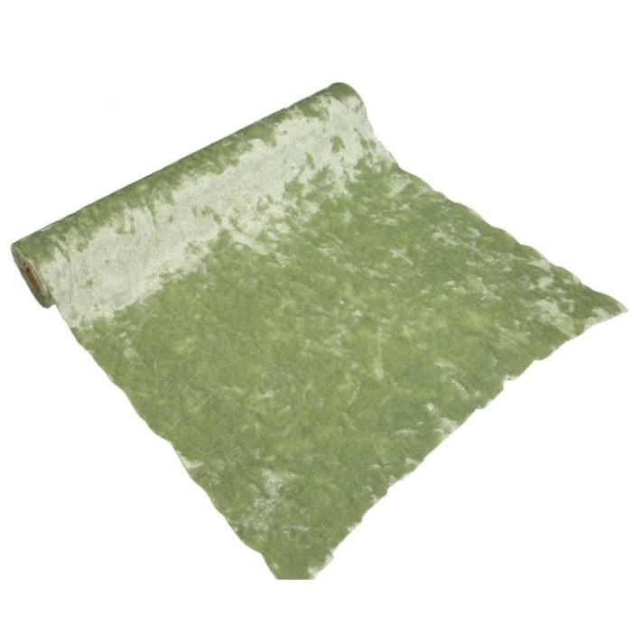 RUNNER VELLUTO CM28x3MT VERDE SALVIA